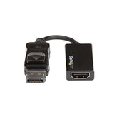 DisplayPort to HDMI adapter enables 4K 60Hz visuals for connecting laptops to monitors, TVs, or projectors seamlessly.