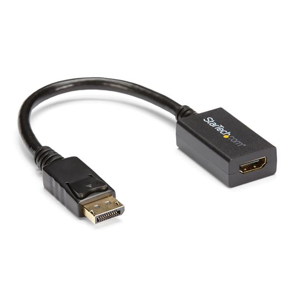 DisplayPort to HDMI adapter facilitating seamless video and audio connectivity with up to 1920x1200 resolution support.