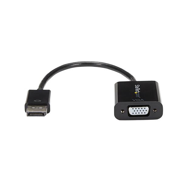 DisplayPort 1.2 to VGA adapter for seamless connectivity, supports resolutions up to 1920x1200, perfect for presentations and travel.