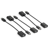 DisplayPort to VGA adapters in a 5-pack; connect DP devices to VGA displays with 1920x1200 resolution, portable and easy to use.