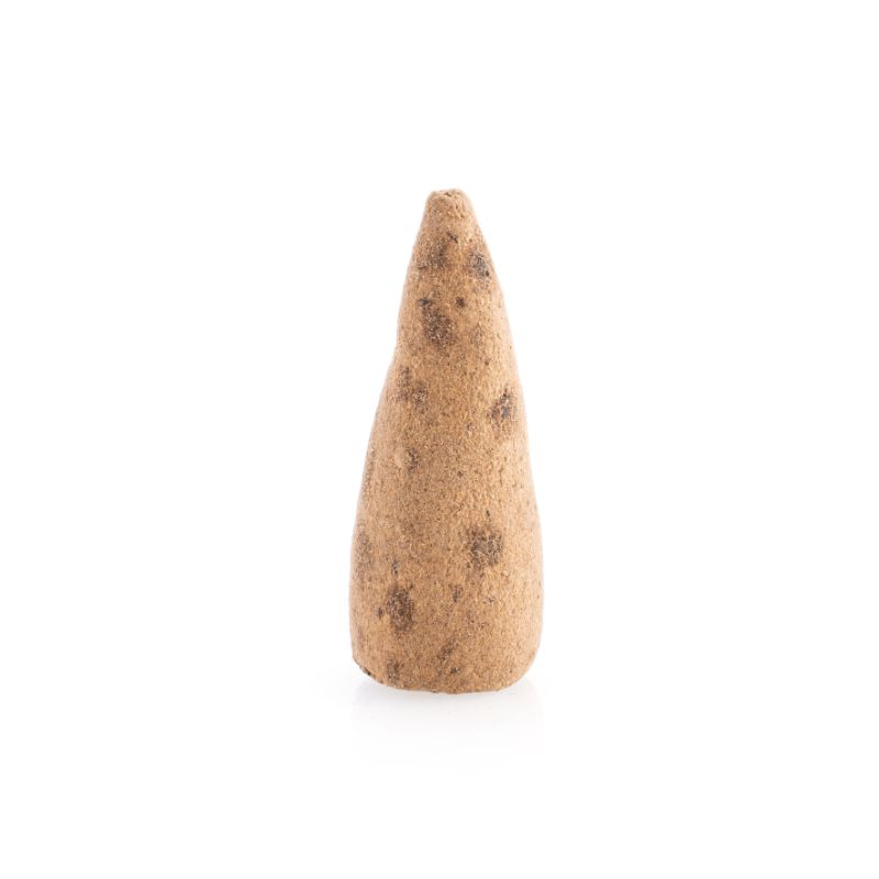 Backflow incense cones in Nag Champa, perfect for meditation and aromatherapy with a soothing cascade of smoke.