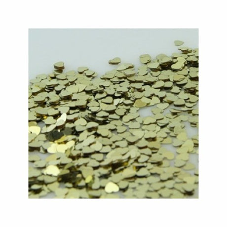 Gold heart-shaped confetti scatter pack, perfect for weddings and celebrations, adds elegance and charm to any occasion.