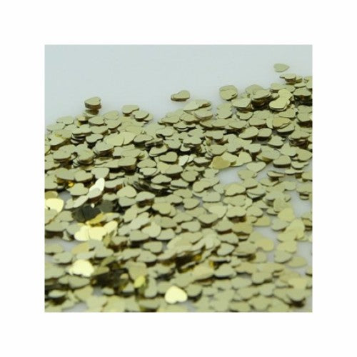 Gold heart-shaped confetti scatter pack, perfect for weddings and celebrations, adds elegance and charm to any occasion.