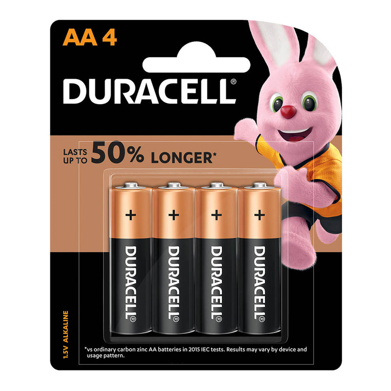 Duracell Coppertop Alkaline AA Battery Pack of 4