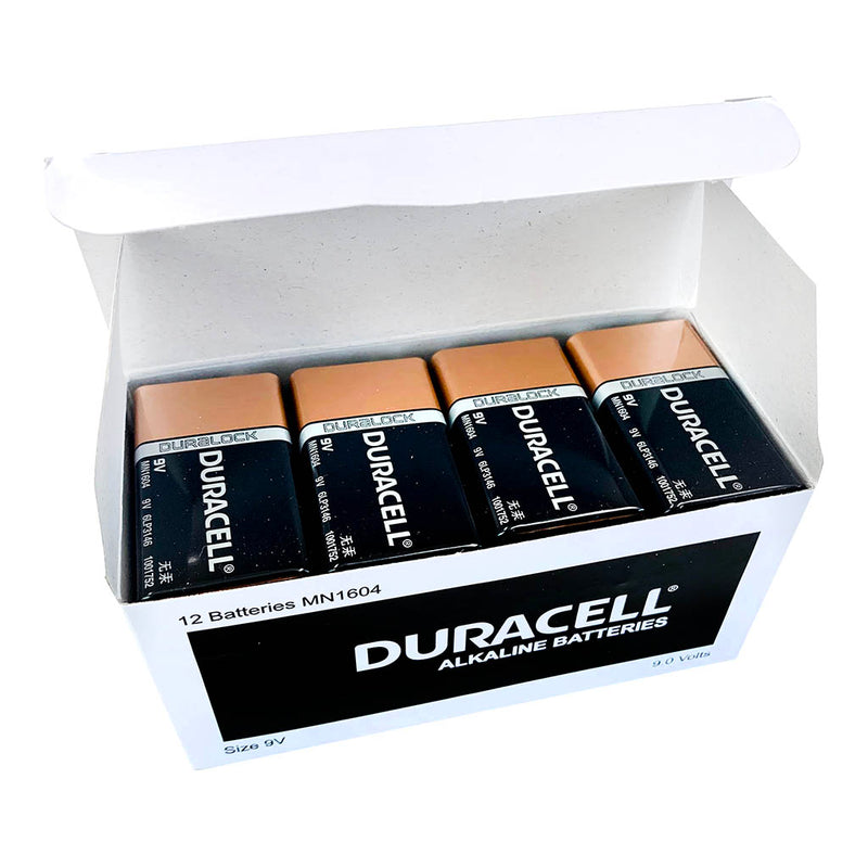Duracell Coppertop Alkaline 9V Battery Bulk Pack of 12