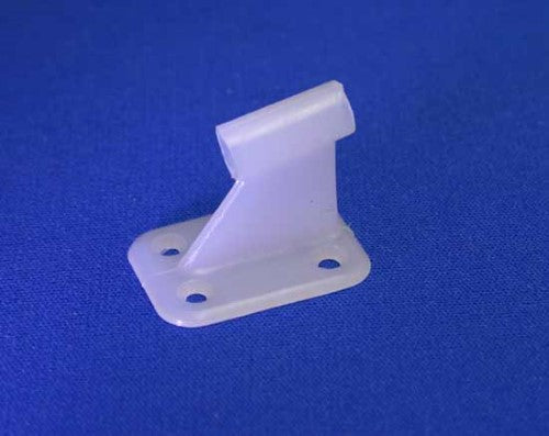 Plastic strut for model ships, providing support and stability for 3/16-inch shafts, lightweight and easy to install.