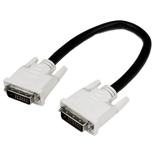 1m DVI-D Dual Link Cable with male connectors, supporting up to 2560x1600 resolution for high-quality digital video connections.