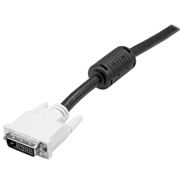 10m DVI-D Dual Link cable with male connectors, supports 2560x1600 resolution and 9.9 Gbits/sec for seamless video performance.