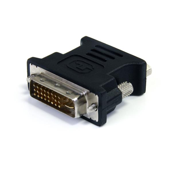 DVI to VGA Adapter (Black M/F) for connecting DVI-I to VGA devices, ensuring reliable video output and durability.