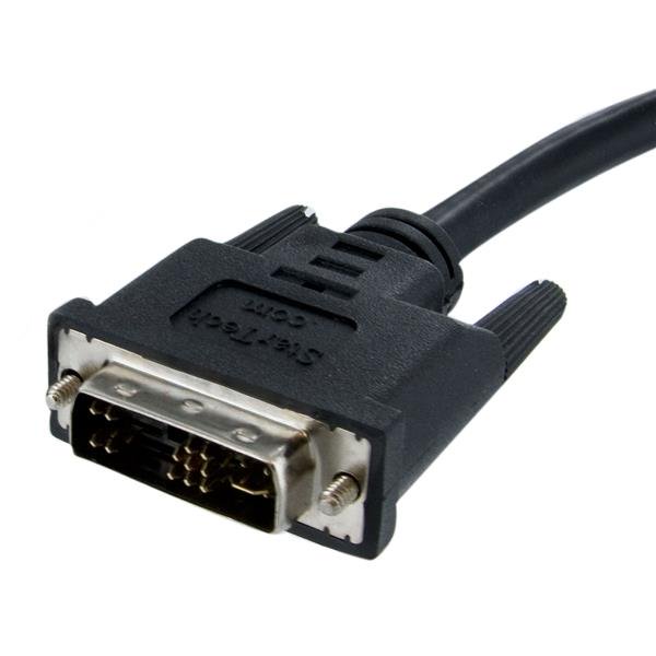 1m DVI to VGA cable with male connectors, enabling clear video connection between VGA displays and DVI-I analog output devices.