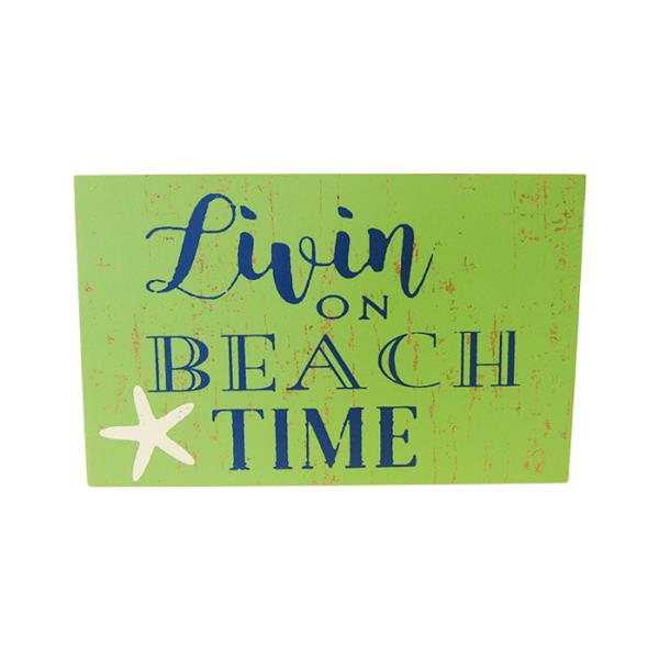 Rustic beach-themed MDF magnet, 11 x 7 cm, perfect for adding seaside charm to your fridge or camper.