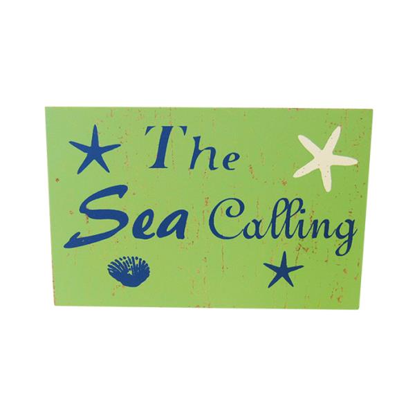 Beach Magnet Sea Calling: Rustic 11 x 7 cm magnet with beach design, perfect for coastal decor and holding notes.