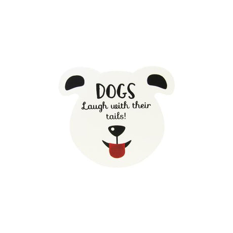 Puppy Magnet Laugh Tail: whimsical dog head magnet, perfect for dog lovers, 7 x 8 cm, adds charm to any magnetic surface.