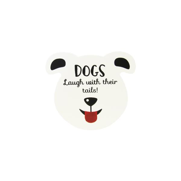 Puppy Magnet Laugh Tail: whimsical dog head magnet, perfect for dog lovers, 7 x 8 cm, adds charm to any magnetic surface.