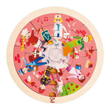 Colorful two-sided puzzle depicting various community occupations for kids aged 4+, enhancing skills through imaginative play.