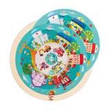 Colorful Hape Jobs Roundabout Puzzle showcases various community careers, enhancing kids' skills through engaging play.