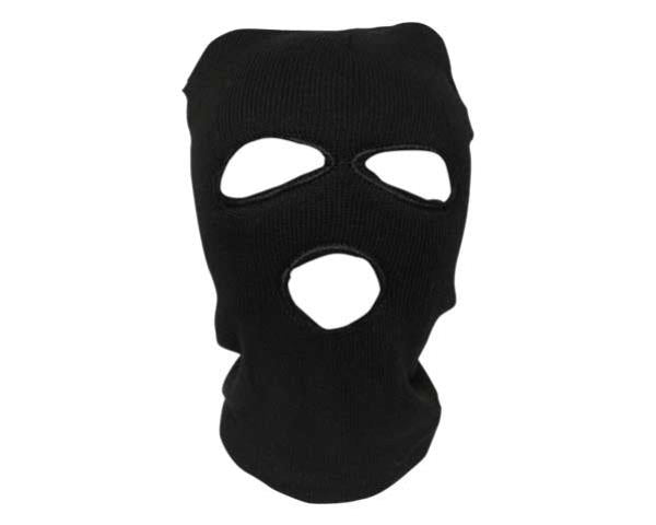 Black lined balaclava for winter sports, offering warmth, comfort, and protection against harsh weather conditions.