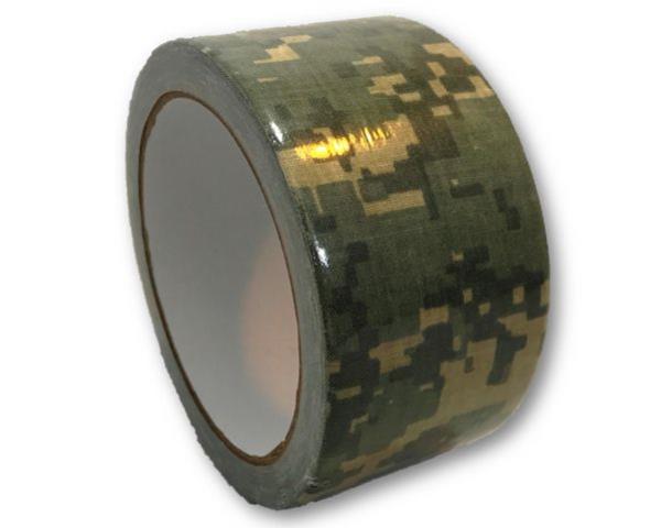 Camo Digital Duct Tape, 10m x 5cm, featuring a versatile camouflage design for repairs and crafting in outdoor settings.