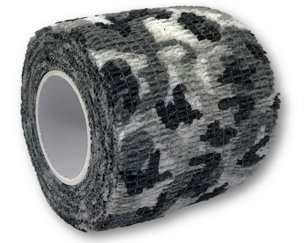 Camo Snow Bandage Tape – 4.5m long, 5cm wide, stylish camouflage design for outdoor support and crafting projects.