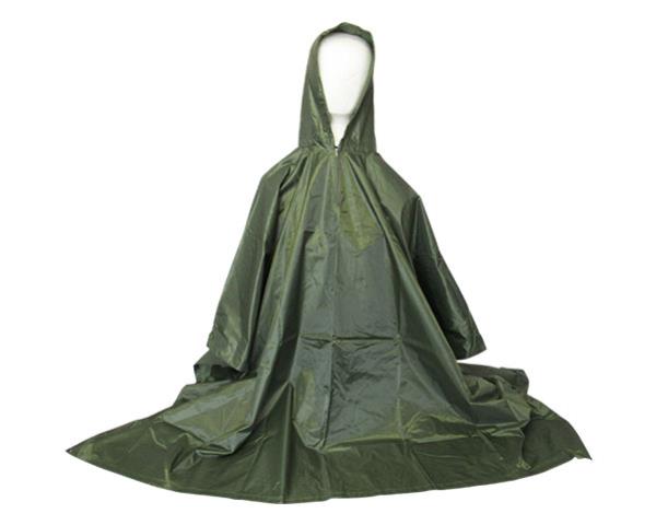 Camo Club Poncho Green: versatile, water-resistant camouflage poncho, folds into a compact pouch for outdoor adventures.