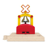 Hape Automatic Train Bell Signal, enhancing imaginative play with ringing bell for train arrival, perfect for ages 3+.