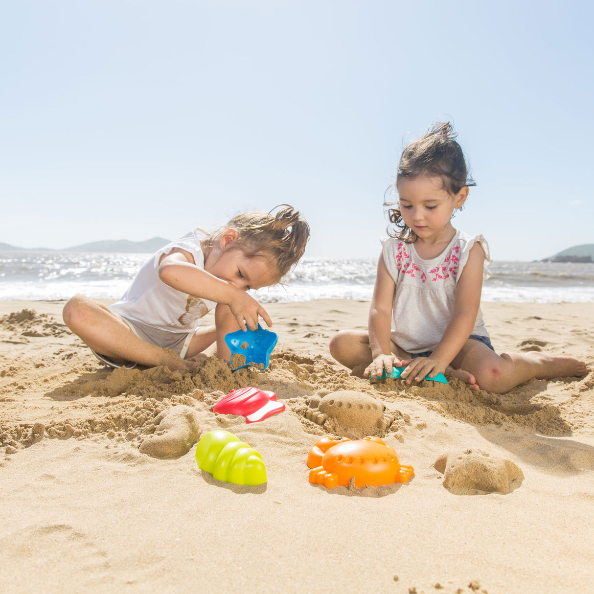 Colorful Hape Sea Creatures toy set for toddlers, promoting imaginative play and sensory exploration, perfect for indoor and outdoor fun.