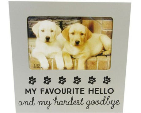 Wood dog photo frame for 6 x 4" photos, honoring pets with a heartfelt tribute and stylish home decor.