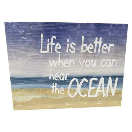 Textured wall art capturing coastal serenity, measuring 26x19.5 cm, evokes calming ocean vibes for home decor.