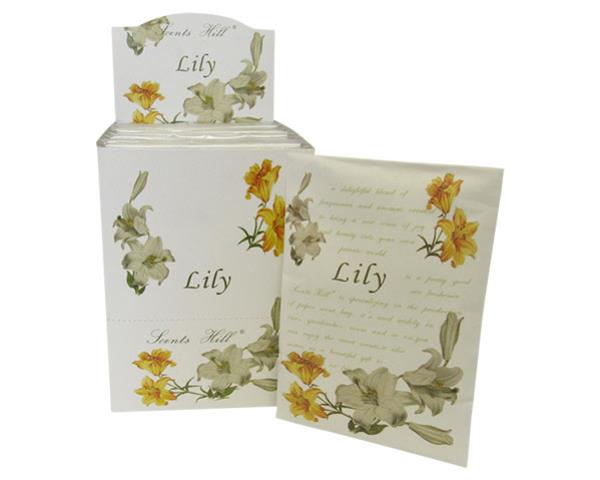 Set of 12 scented sachets in beautiful packaging, ideal for adding fragrance to any small space or wardrobe.