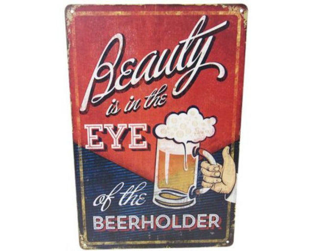 Art Tin Eye of Holder: retro tin sign 30cm x 20cm with vibrant colors, perfect for enhancing wall décor in any space.