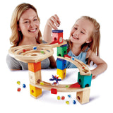 Colorful kids' marble run set, featuring customizable tracks for STEM learning and fine motor skill development.