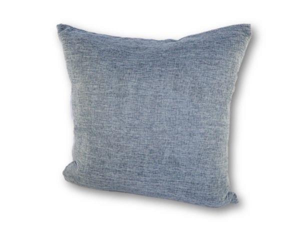 Linen look cushion cover in blue steel gray, perfect for enhancing modern home decor with a stylish and cozy touch.