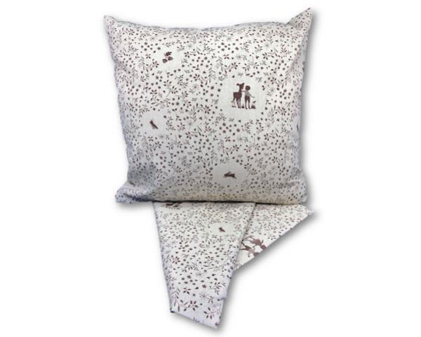 Cushion cover featuring whimsical chocolate hues, perfect for kids' rooms, with easy-wash zip and premium fabric.