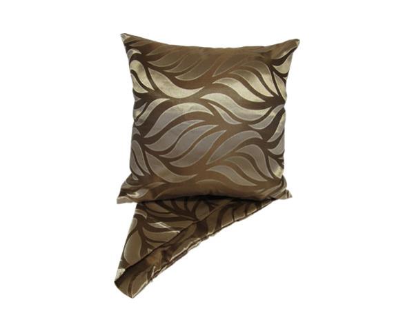 Elegant 44cm x 44cm cushion cover in Protea Latte pattern, crafted from thick fabric with easy-access zip for effortless cleaning.