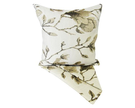 Luxurious 44cm x 44cm bronze cushion cover with magnolia pattern, perfect for elevating home decor with elegance.