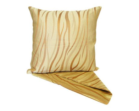 Elegant Grasslands Golden Cushion Cover in thick fabric, featuring grassland motifs, perfect for stylish home decor upgrades.