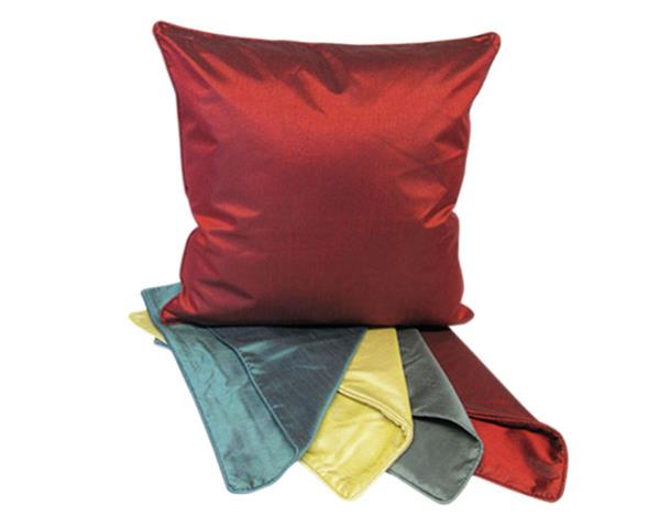 Elegant satin look cushion cover set of 4, featuring thick fabric, 44cm size, and easy access zip for effortless maintenance.