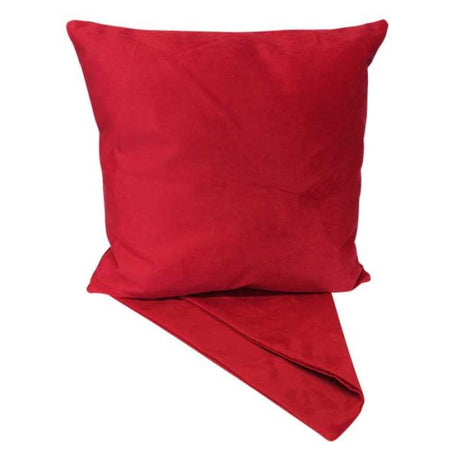 Luxury Velvet Rose Cushion Cover in rich rose color, made from thick fabric, 44cm x 44cm, features easy-access zip for washing.