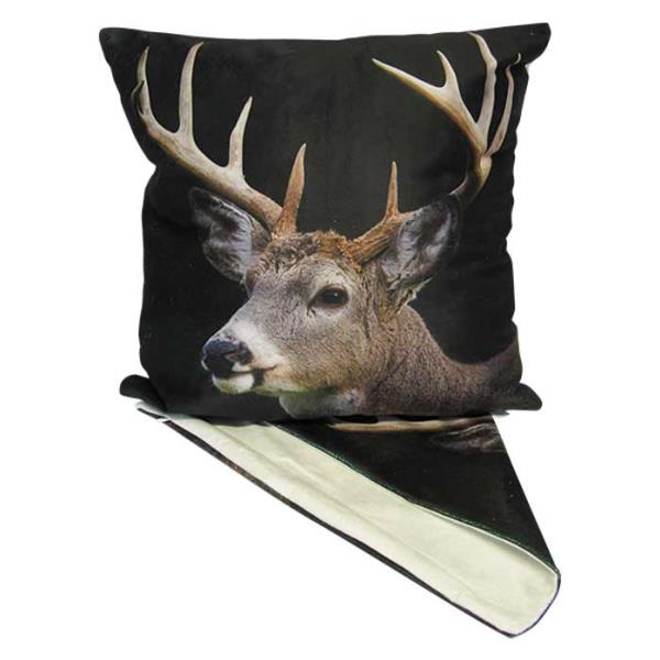 Plush cushion cover featuring a whimsical stag night design, perfect for adding style and comfort to any room.