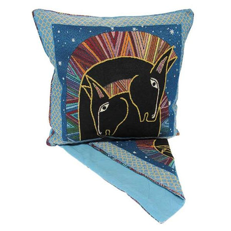 Elegant cushion cover featuring classical horse design, made from thick fabric, ideal for enhancing your living space.