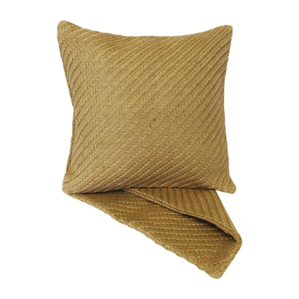 Jute Life Cushion Cover in thick jute fabric, 44cm x 44cm, with easy-access zipper for stylish home decor.