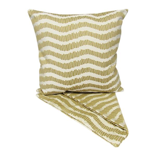 Cushion cover featuring a luxurious golden wave design, crafted from thick fabric with a hidden zip for easy washing.