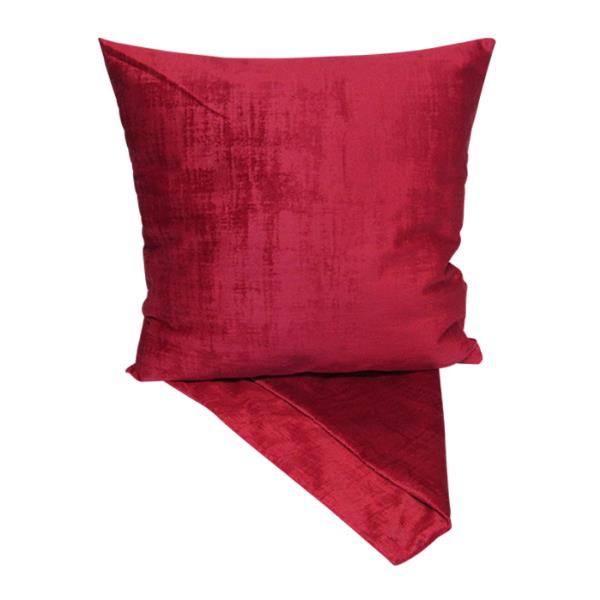 Warm Red cushion cover made from thick fabric, perfect for adding vibrant color to your home décor, with a convenient zip for easy washing.