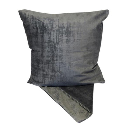 Elegant warm silver cushion cover made of thick fabric, featuring an easy-access zip, perfect for modern decor.