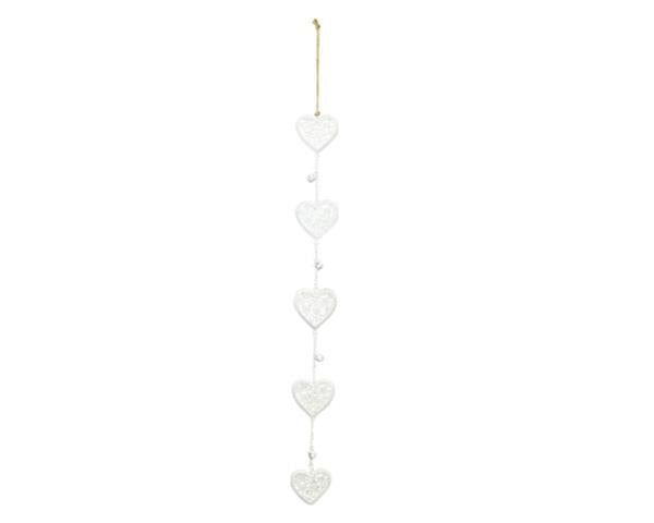 CountryChic Hanger 5Hearts features five heart-shaped hooks, perfect for stylish organization in rustic decor.