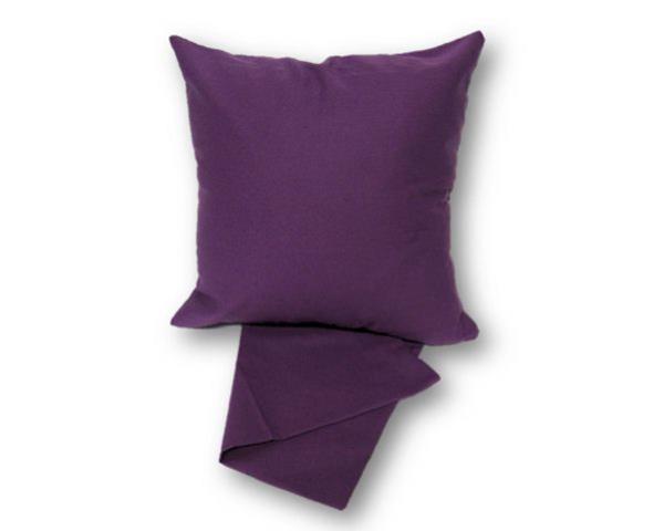 Purple Essentials Cushion Cover made of thick fabric, featuring easy-access zip, stylish for any room decor, 44cm x 44cm size.