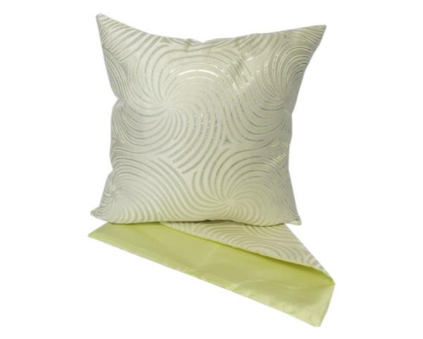 Cream swirls cushion cover in durable fabric, adding elegance and comfort to any living space, 44cm x 44cm with easy zip access.