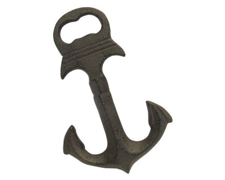 Nautical-themed anchor bottle opener, 14.5 cm x 9.5 cm, perfect for boat lovers and stylish entertaining.