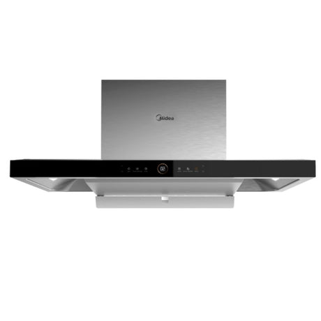 Midea E88 T-Shape Rangehood with steam clean technology, high suction, touch control, and sleek design for a fresh kitchen.