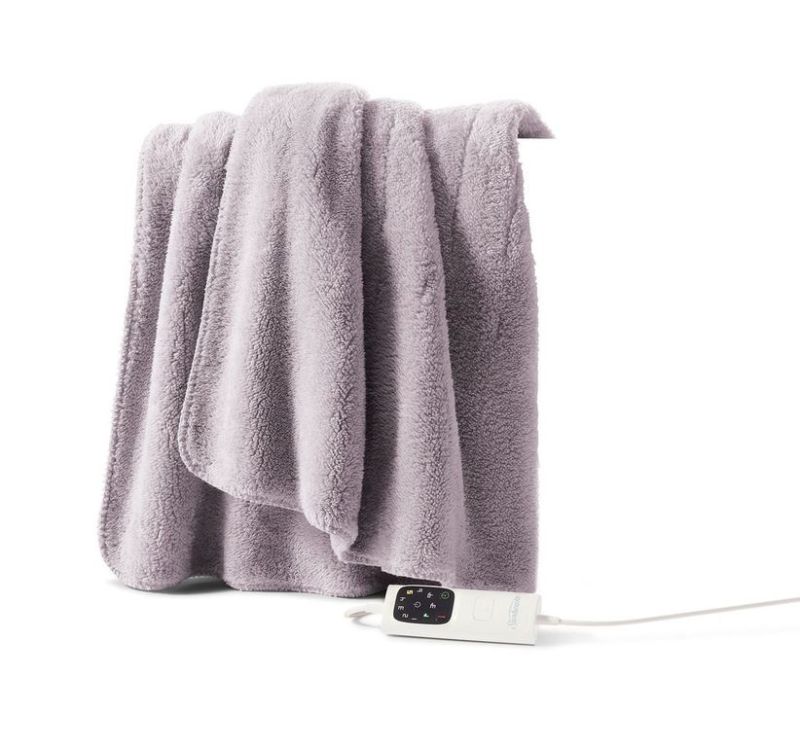 Heated Throw Blanket - Feel Perfect Cosy Sherpa Fleece (Warm Grey)
- Sunbeam